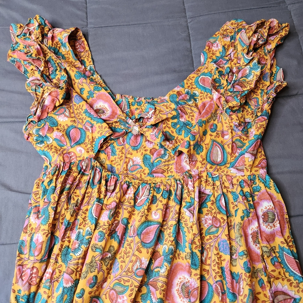 House of Harlow 1960 Revolve Maxi Dress Boho Paisley - Picture 5 of 6